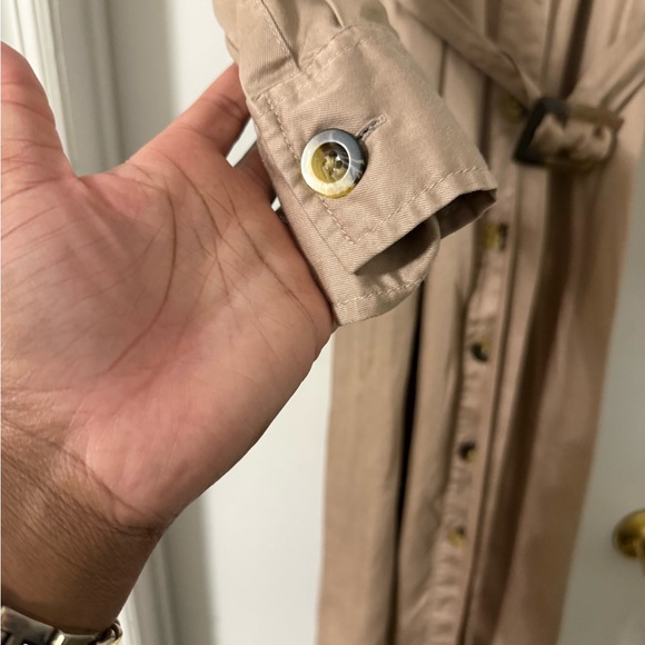 Time & Tru Beige Utility Shirt Dress - Picture 5 of 7